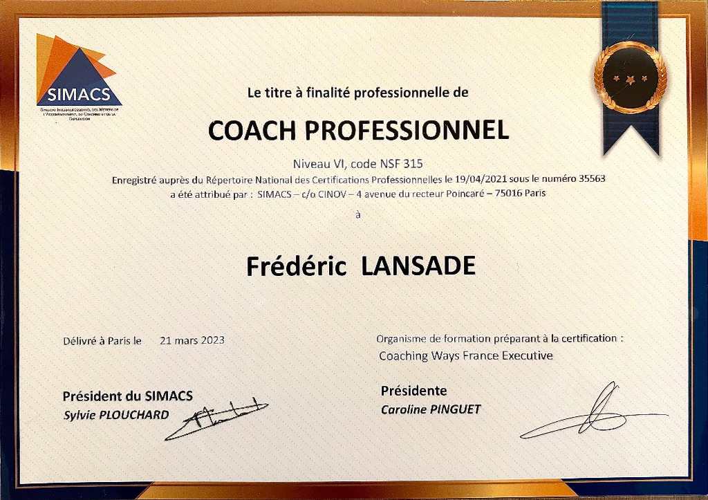 photo diplome Frédéric Lansade