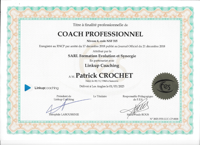 photo diplome PCROCHET.CONSEIL