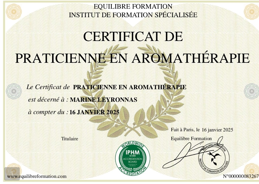 photo diplome Leyronnas Marine 