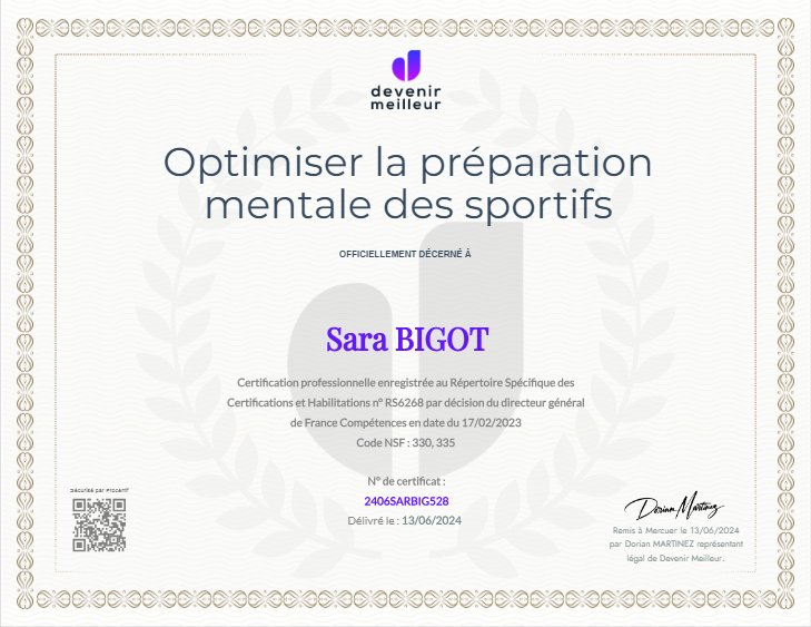 photo diplome Bigot Sara