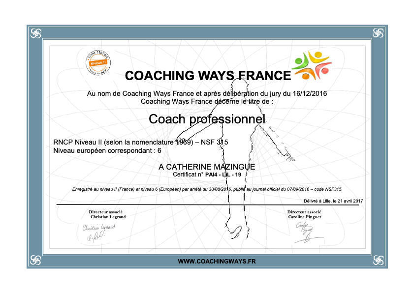 photo diplome Catherine MAZINGUE 