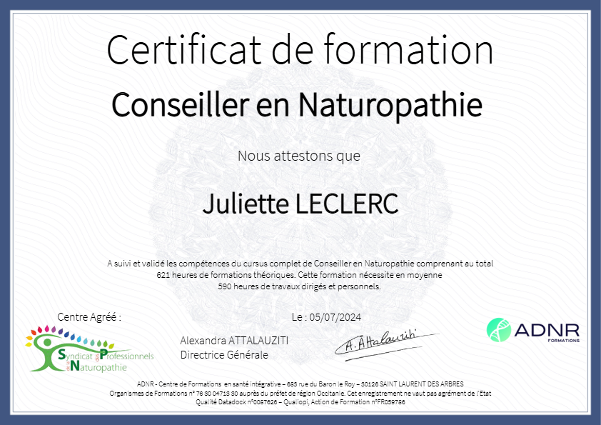 photo diplome Juliette Leclerc