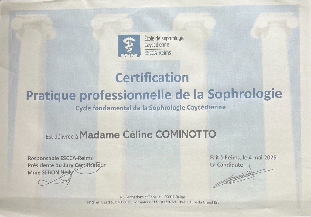 photo diplome Céline Cominotto 