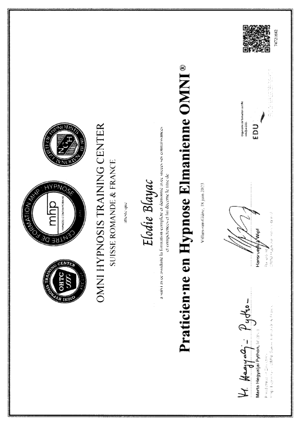 photo diplome Elodie Blayac