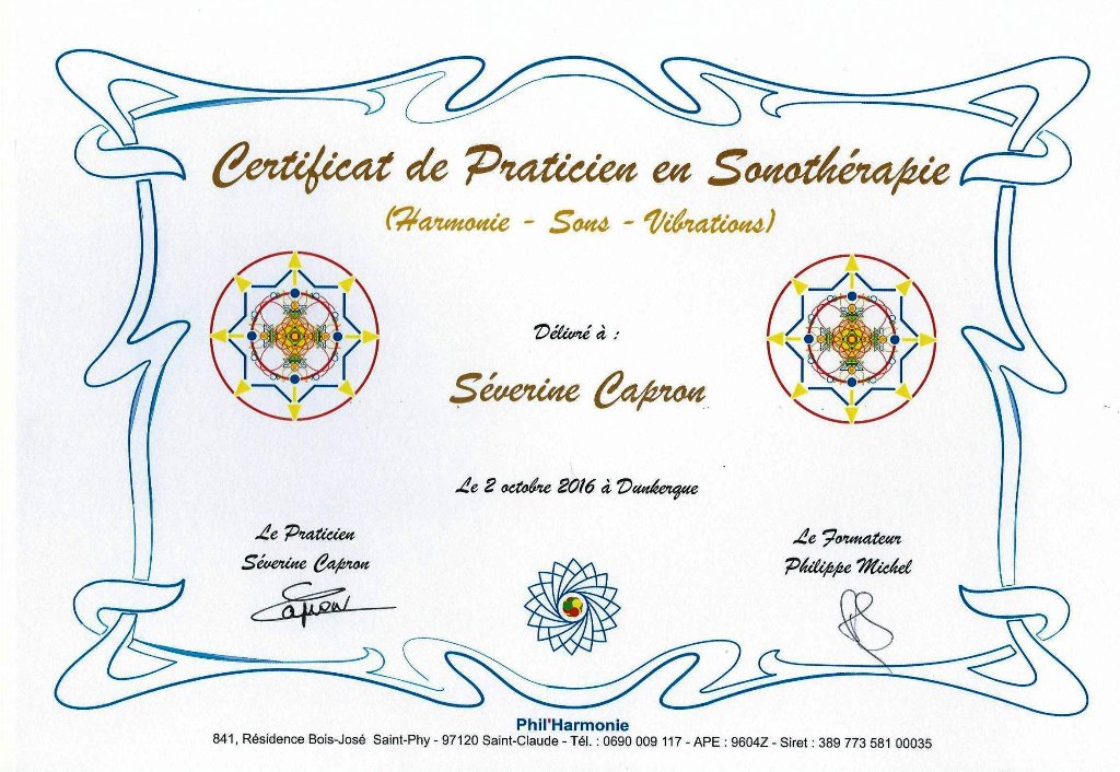 photo diplome CAPRON Séverine