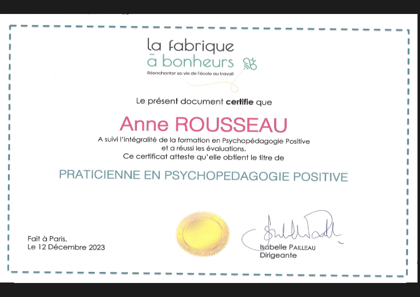 photo diplome Anne Rousseau