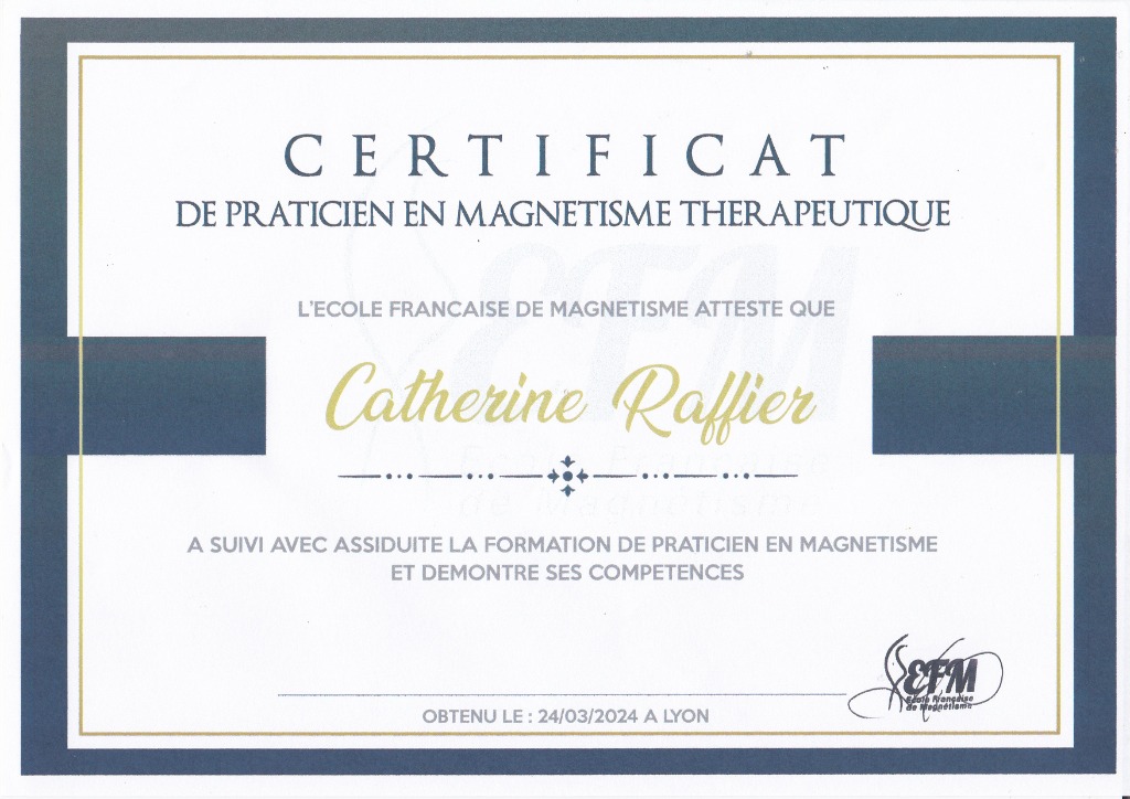 photo diplome Catherine Raffier