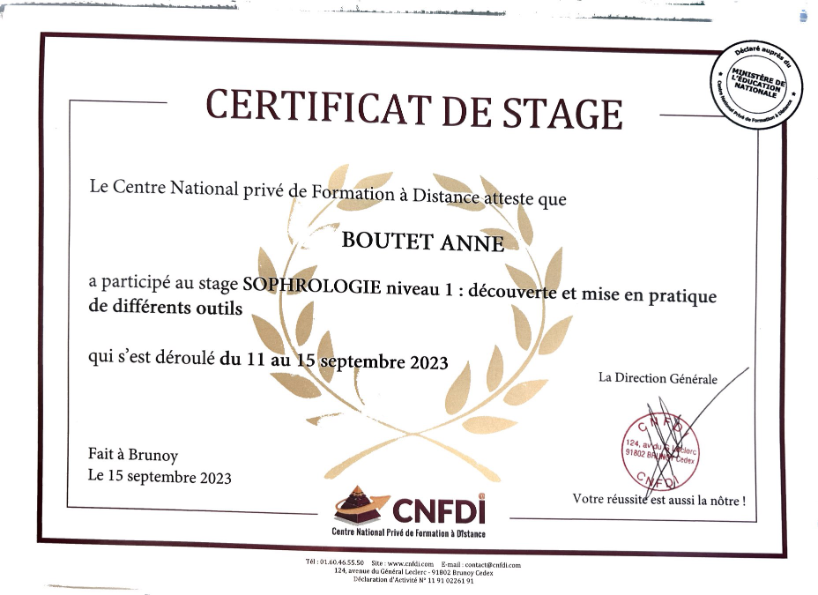 photo diplome Anne BOUTET