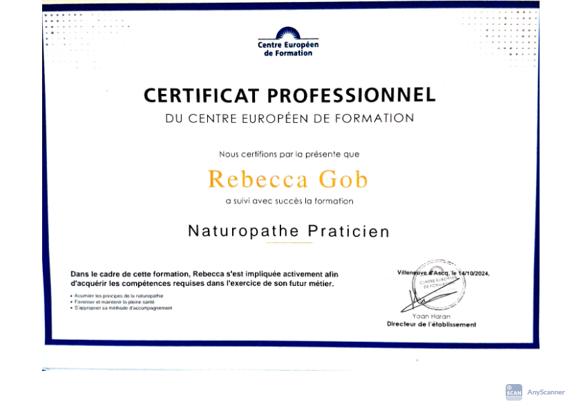 photo diplome EVOBIANE