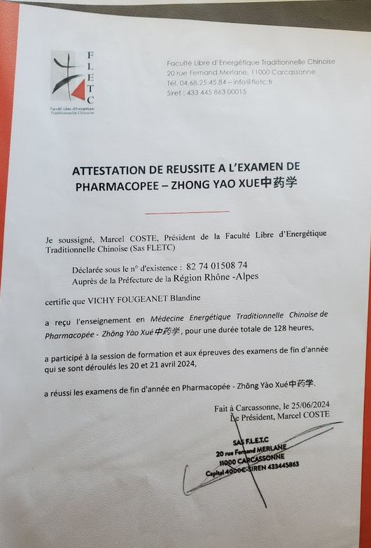 photo diplome Blandine Vichy Fougeanet