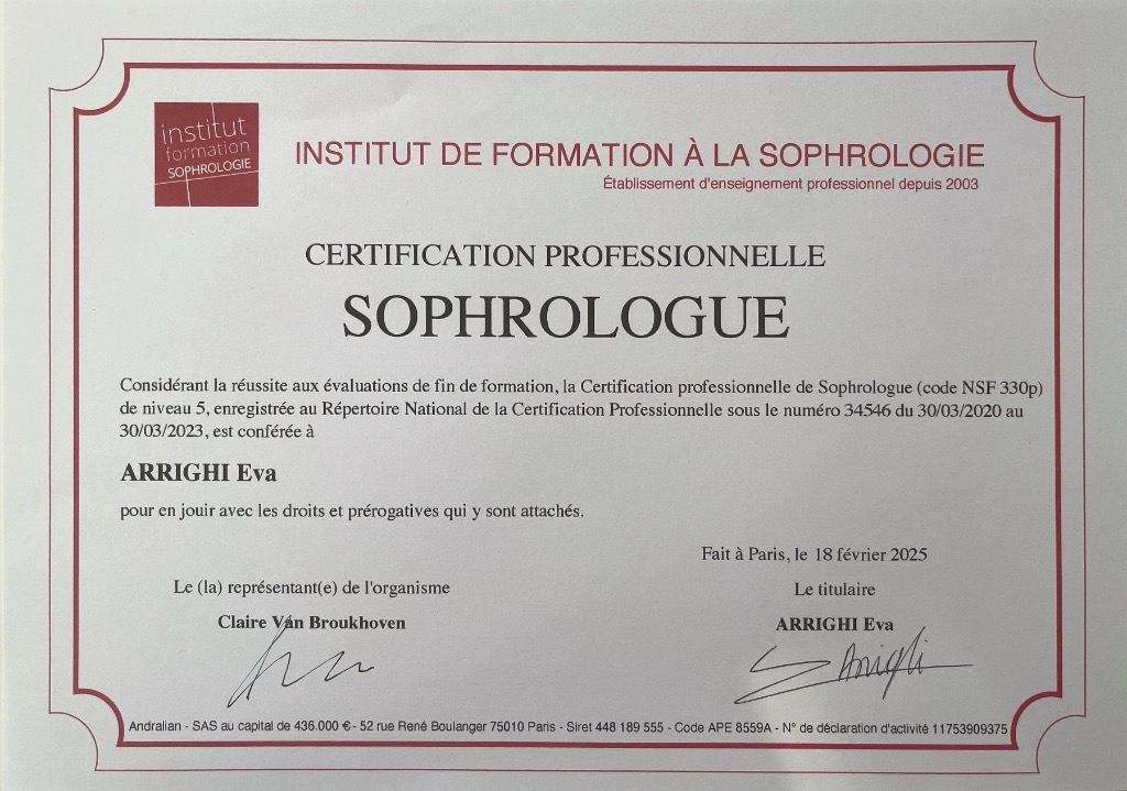 photo diplome Eva Arrighi