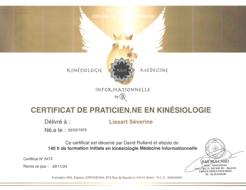 photo diplome Séverine LISSART