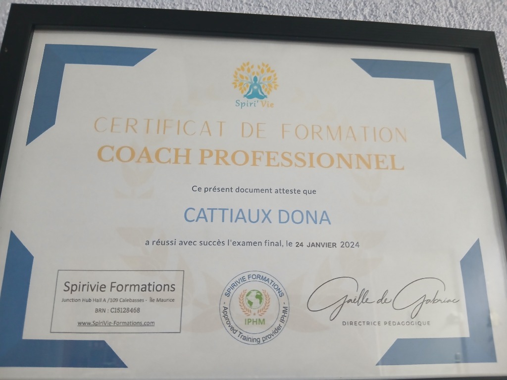 photo diplome Dona Cattiaux