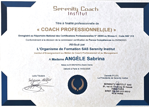 photo diplome Sabrina ANGÈLE