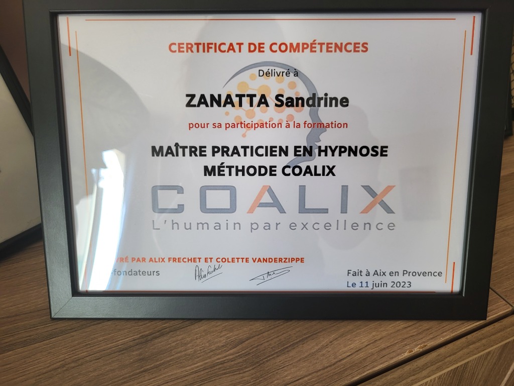 photo diplome Zanatta Sandrine