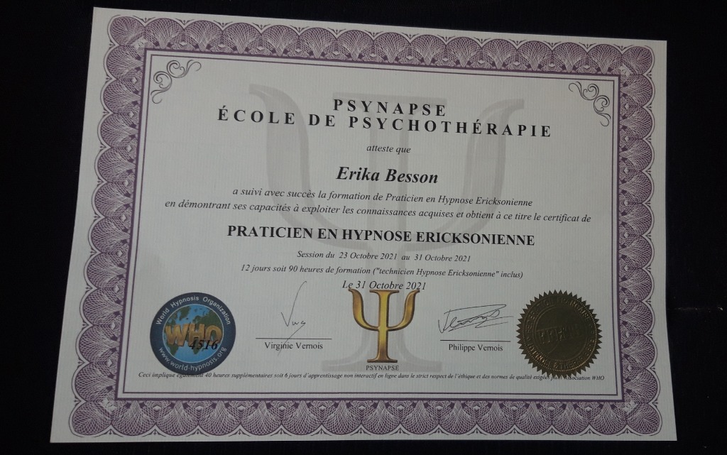 photo diplome Besson Erika