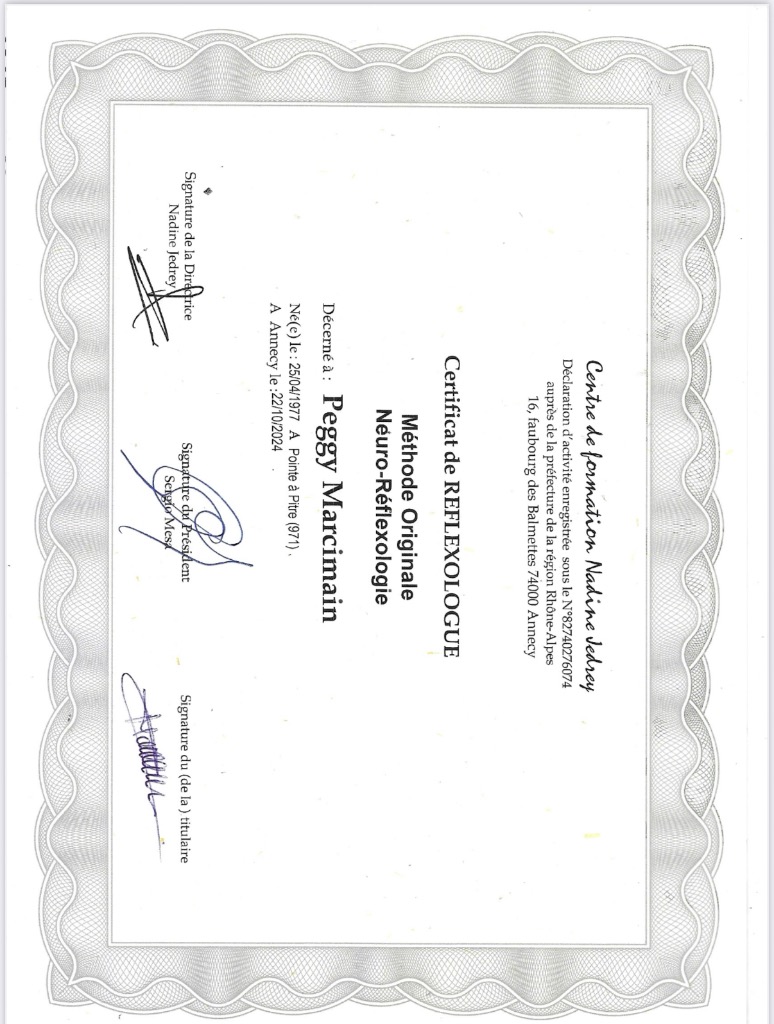 photo diplome Peggy MARCIMAIN 