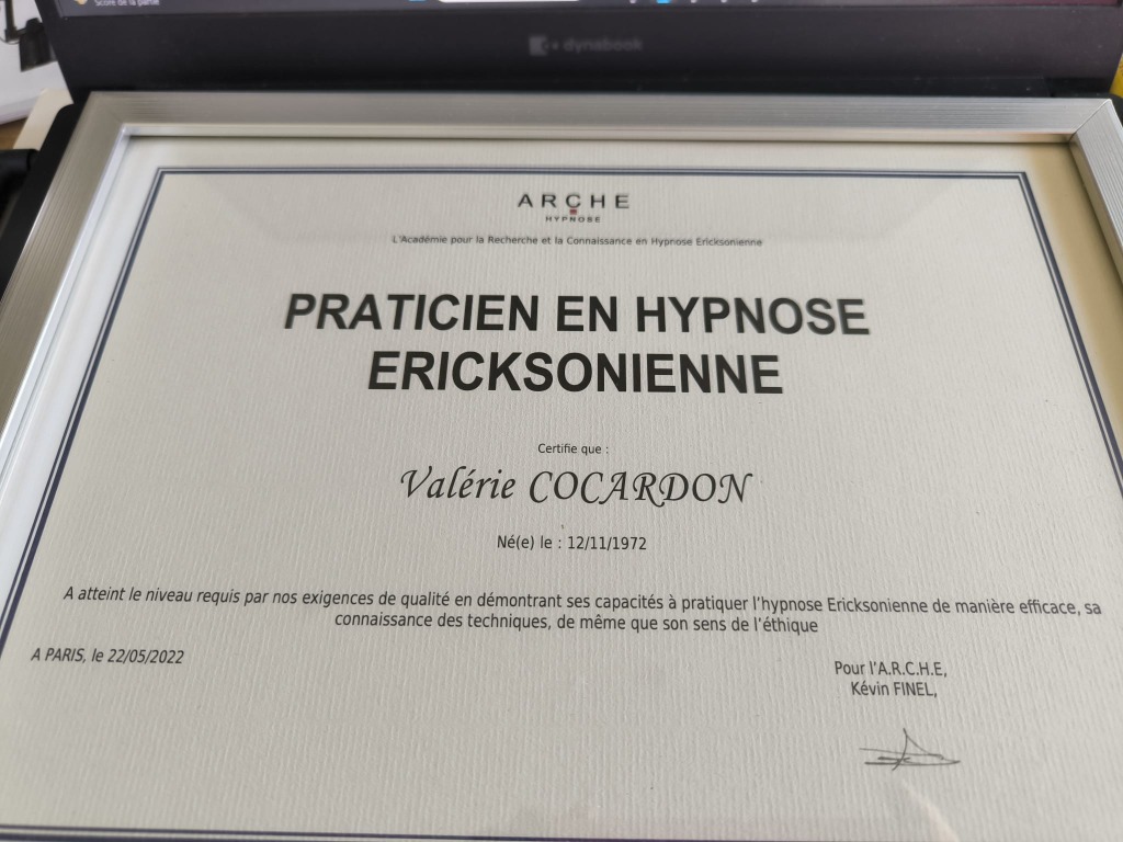 photo diplome Valérie Cocardon