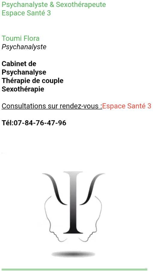 photo activite Toumi Flora psychanalyste et sexothérapeute 