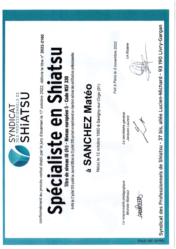 photo diplome MS Shiatsu 