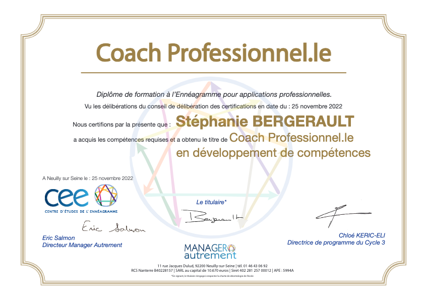 photo diplome BERGERAULT Stéphanie