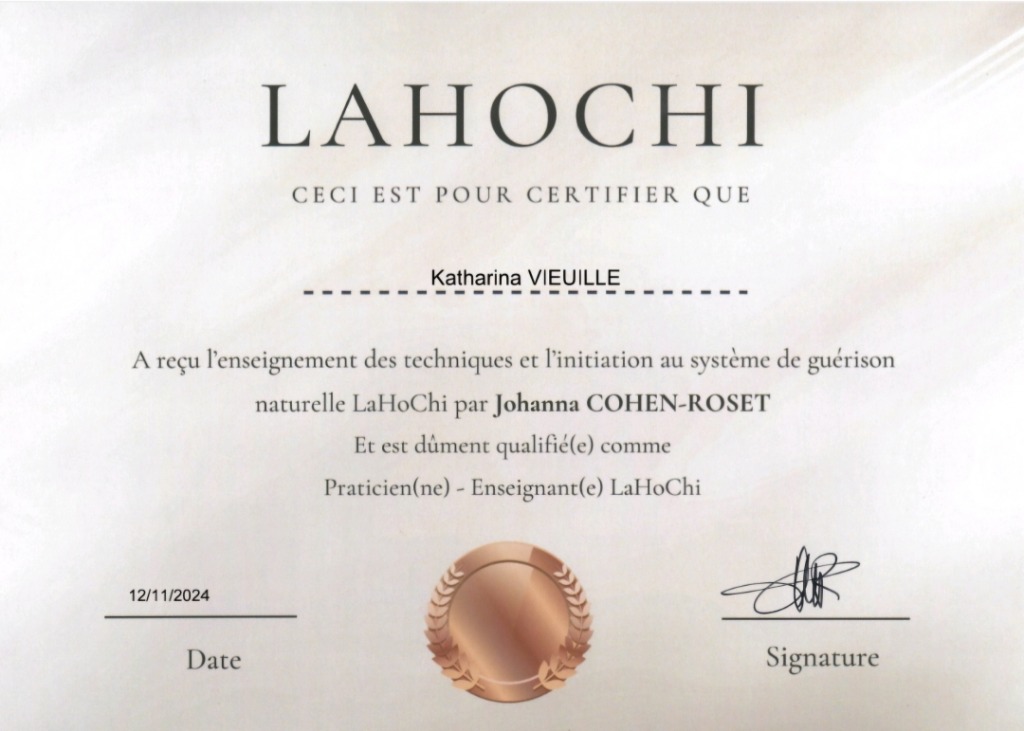 photo diplome Kath&Sens 