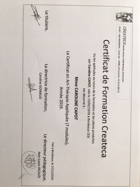photo diplome CAPOT Caroline