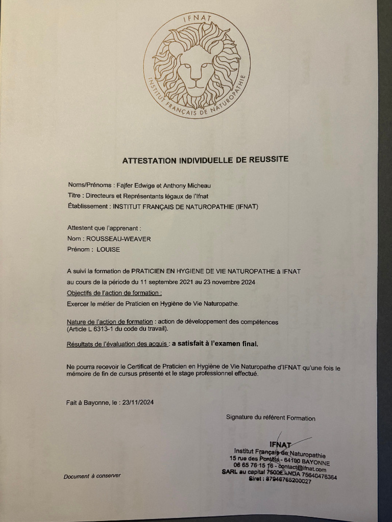 photo diplome Louise Rousseau-Weaver