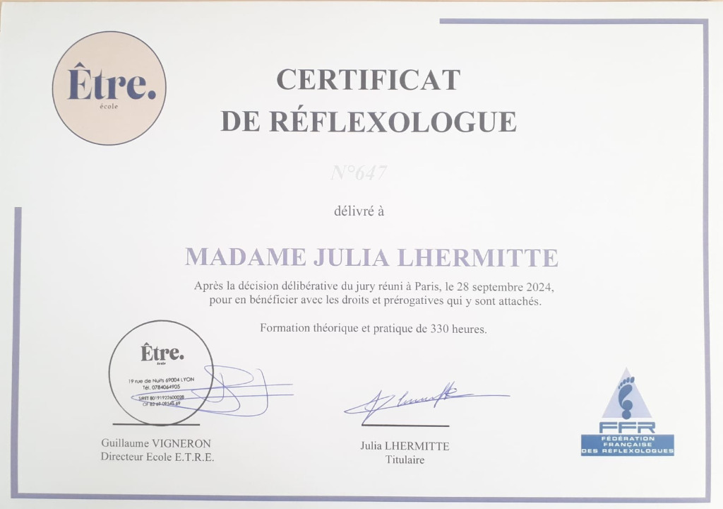 photo diplome Julia Lhermitte