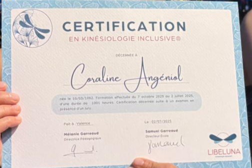 photo diplome Coraline Angéniol 
