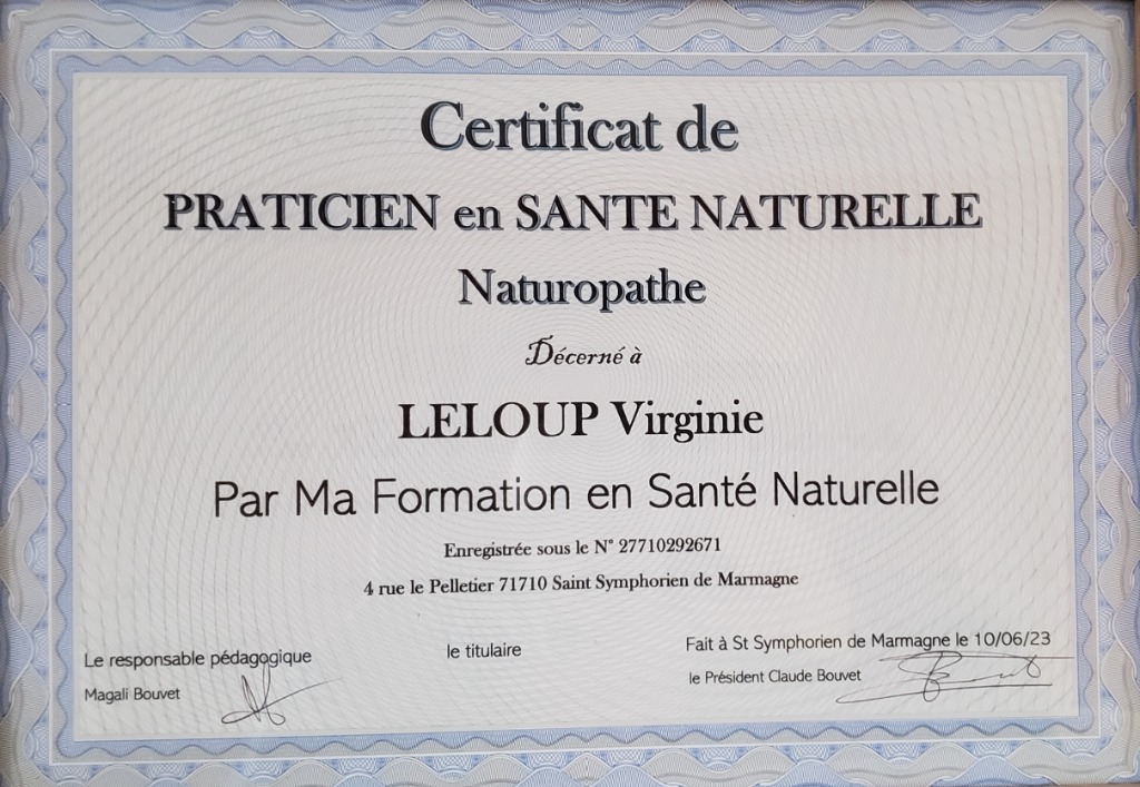 photo diplome Virginie leloup