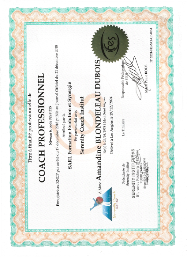 photo diplome Amandine BLONDELEAU