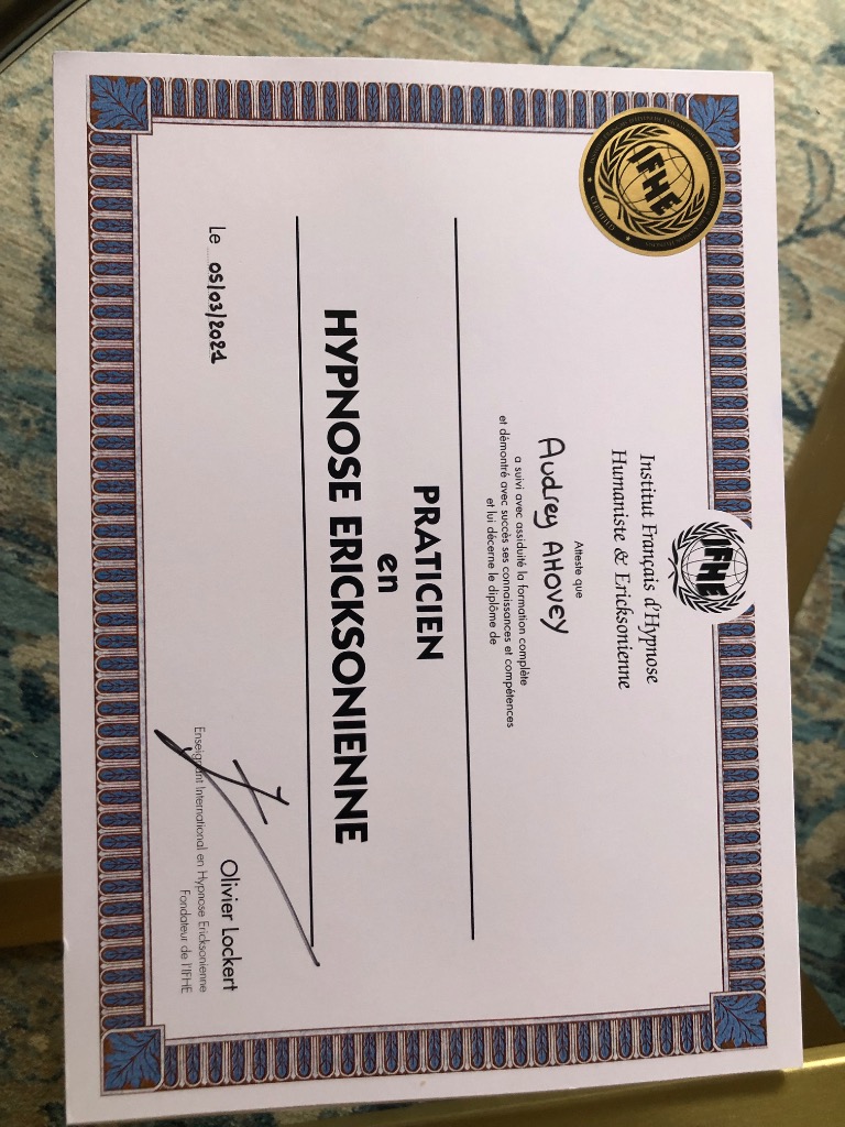 photo diplome Audrey Ahovey