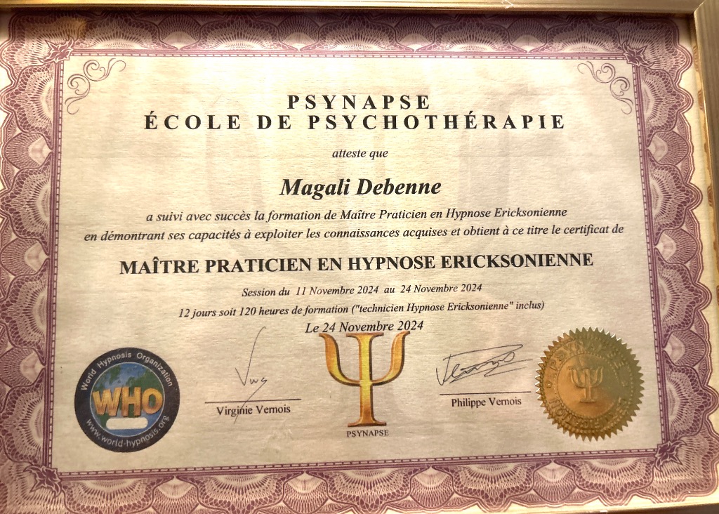 photo diplome Debenne Magali 