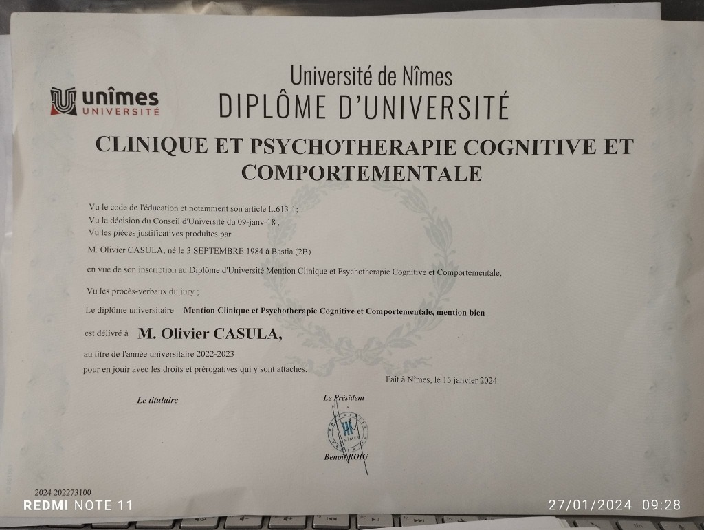 photo diplome Olivier Casula