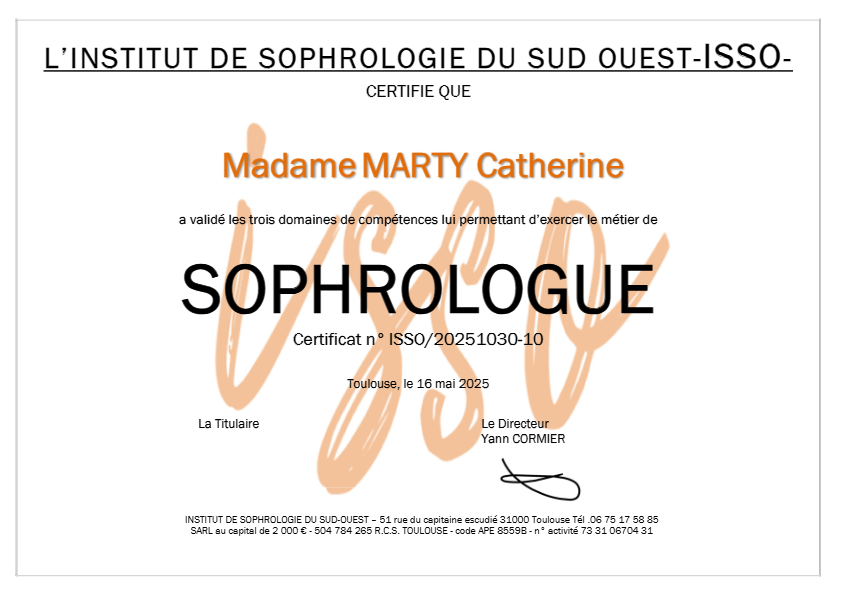 photo diplome Catherine Marty