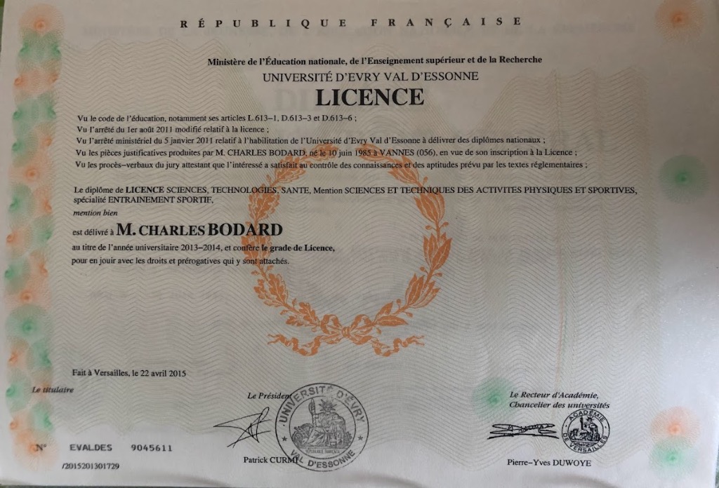 photo diplome Charles Bodard