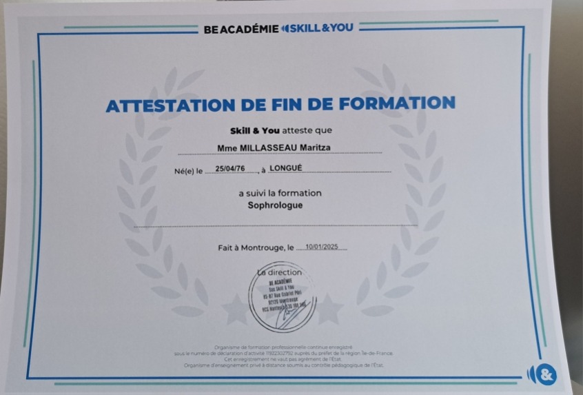 photo diplome MARITZA MILLASSEAU