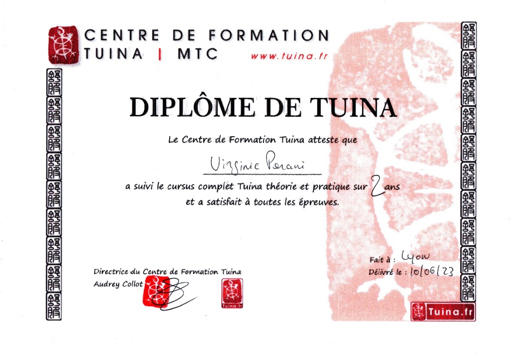 photo diplome PERANI Virginie