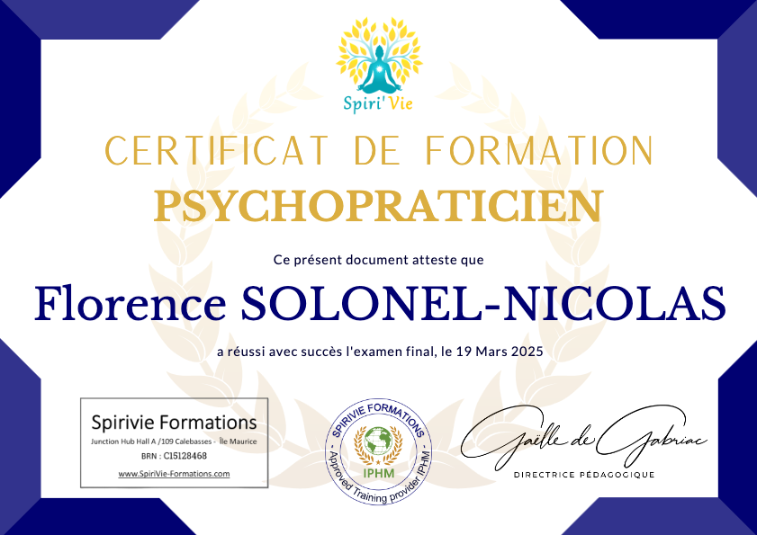 photo diplome Florence SOLONEL-NICOLAS