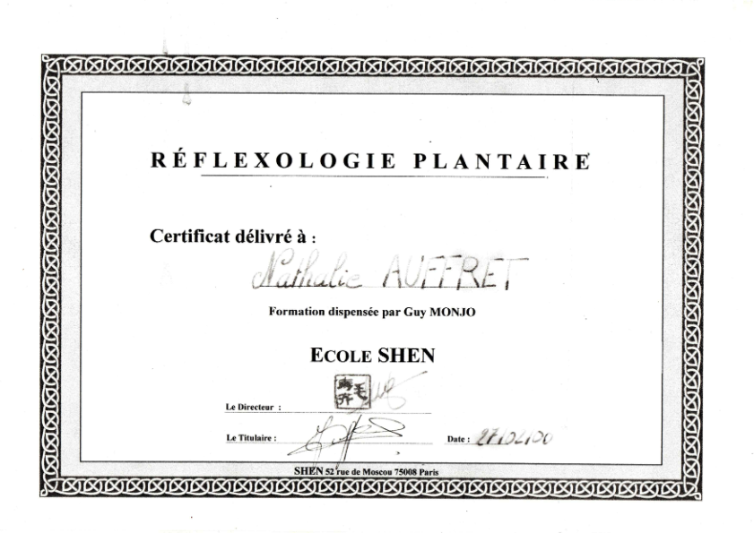 photo diplome Nathalie AUFFRET