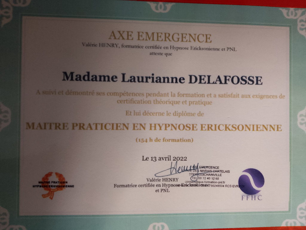 photo diplome Laurianne Delafosse