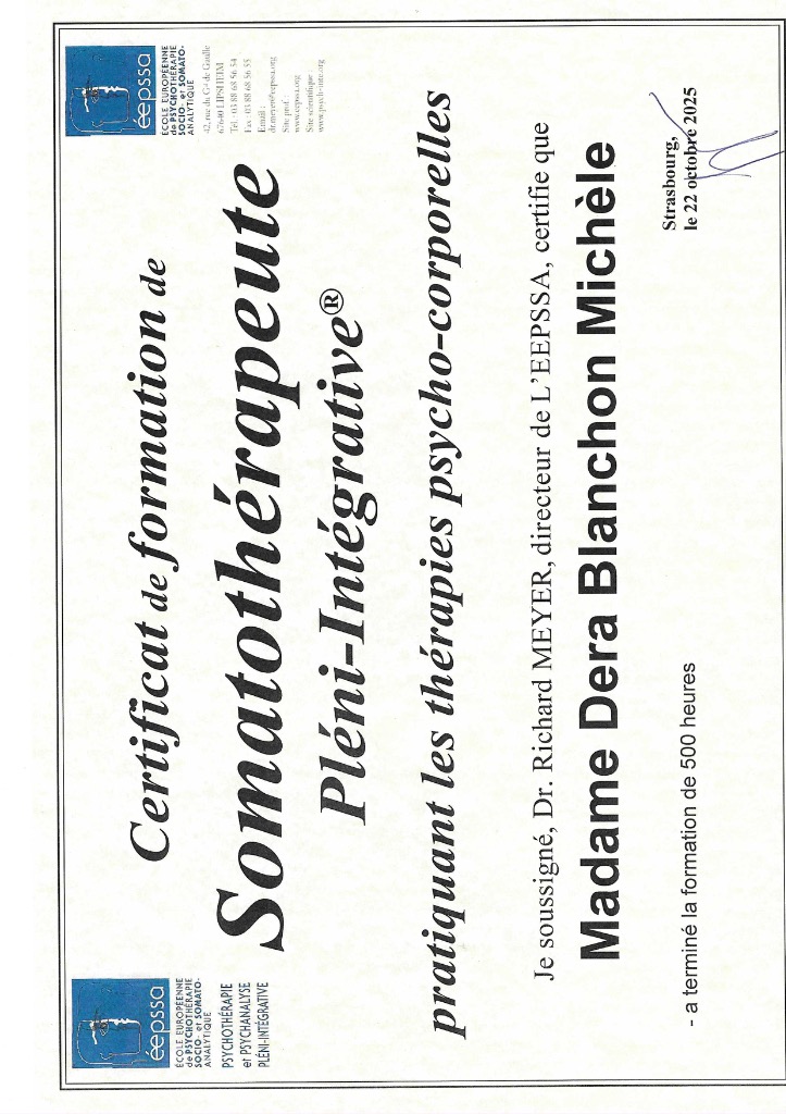 photo diplome Michèle Blanchon