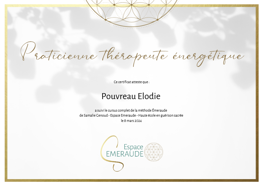 photo diplome Elodie pouvreau