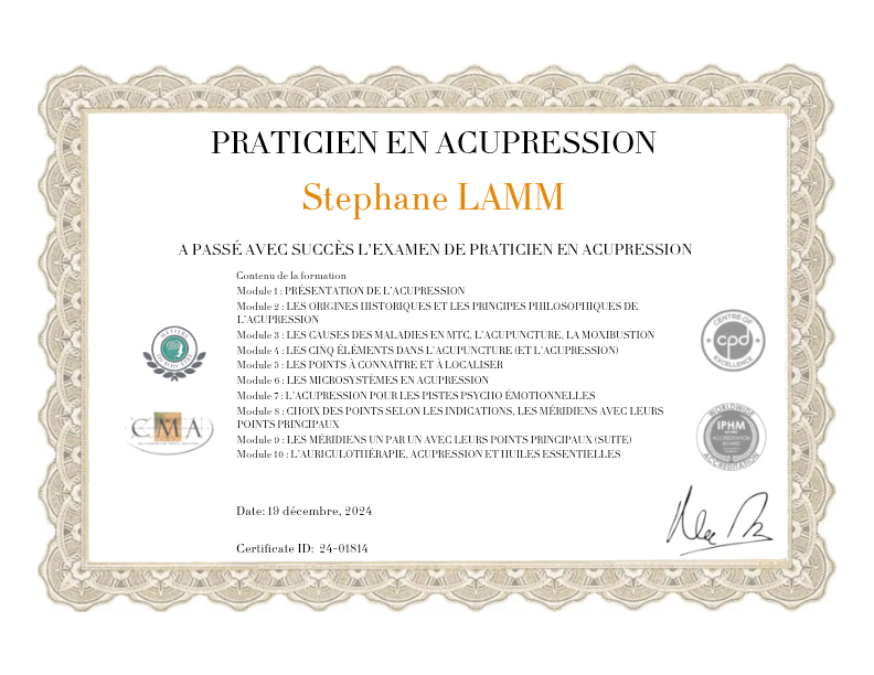 photo diplome Stéphane Lamm