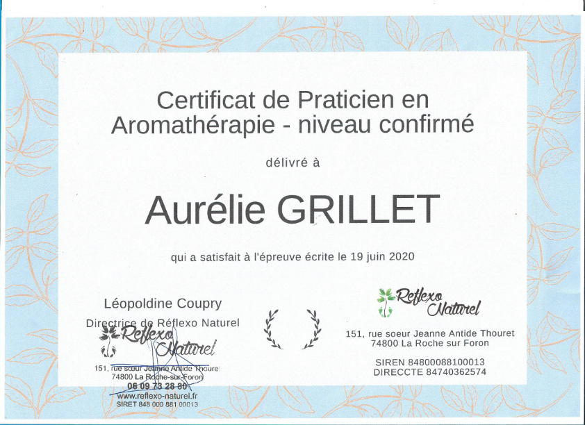 photo diplome Arome é sens