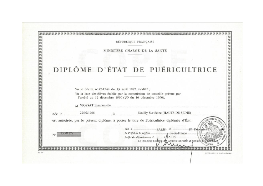 photo diplome Emmanuelle landru Viossat