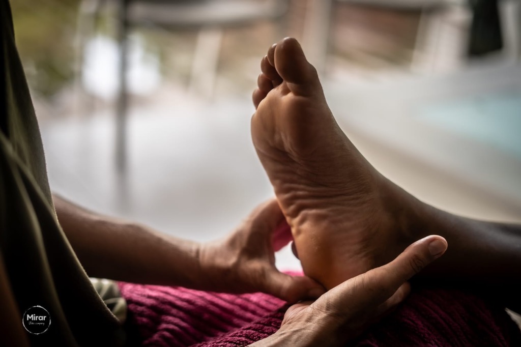 photo seance Myriam Réflexologue