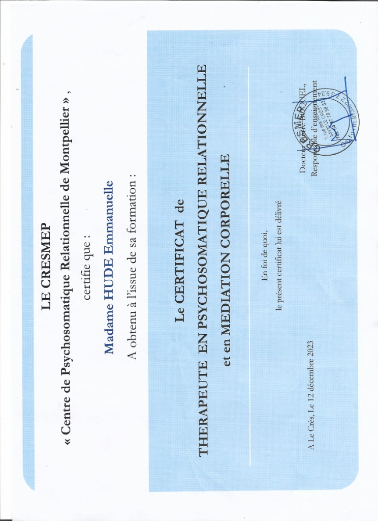 photo diplome Emmanuelle Hude