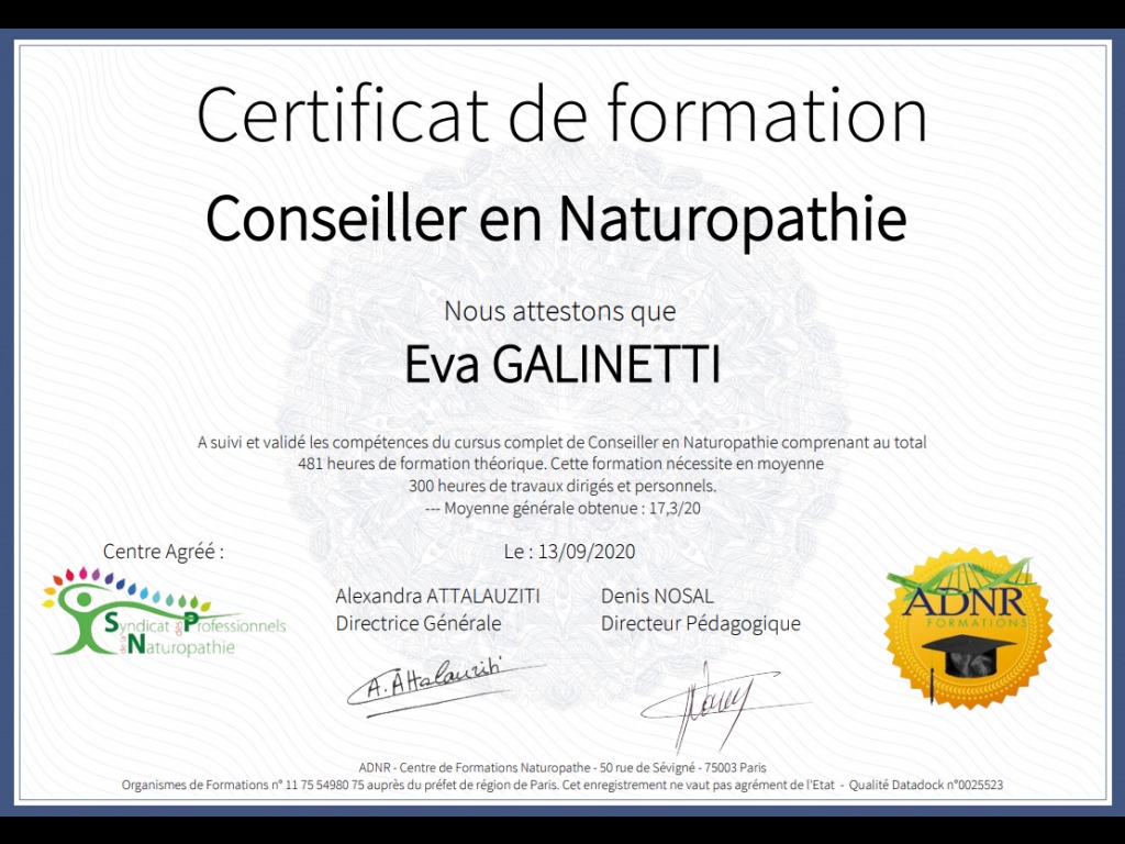 photo diplome Eva Galinetti 